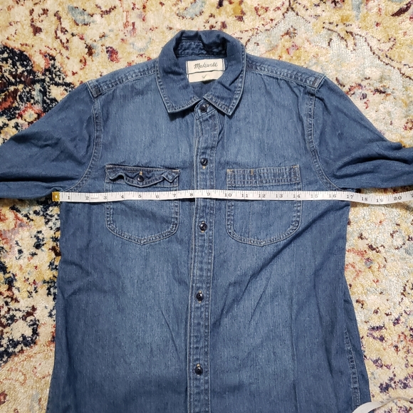 Madewell Chambray Denim Shirt Button Down Long Sleeve Size XS - Picture 6 of 10